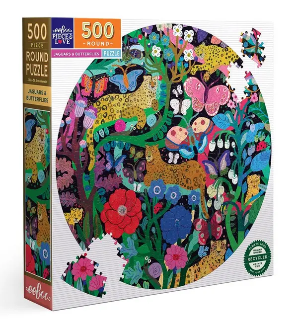 Puzzle - Jaguars & Butterflies - 500 Pièces